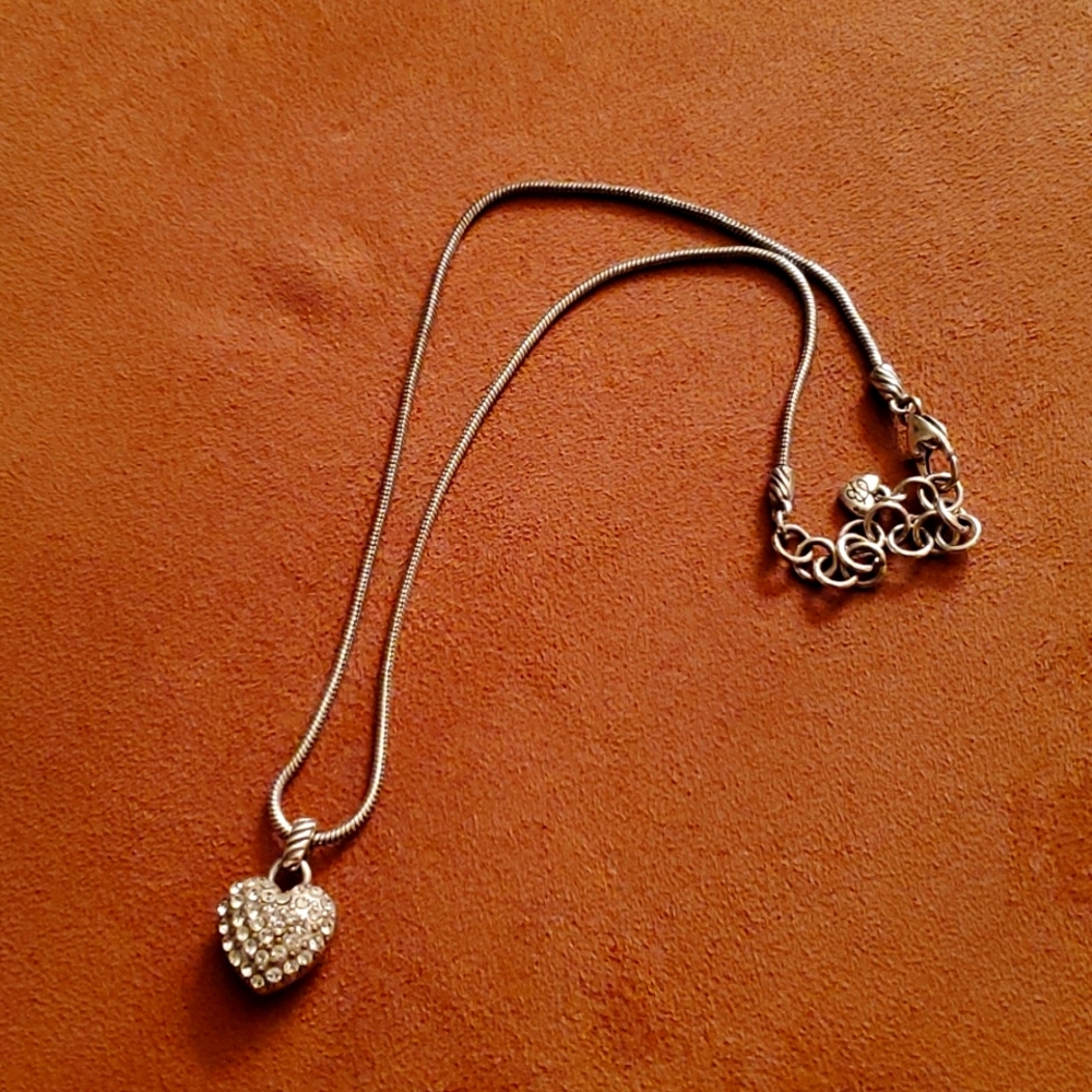 Brighton Vintage Pave Heart Necklace